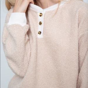 Donni Sherpa Henley Sweatshirt